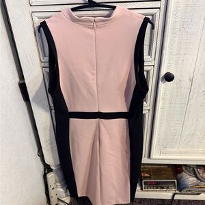 Liz Claiborne Pink and Black Midi Dress